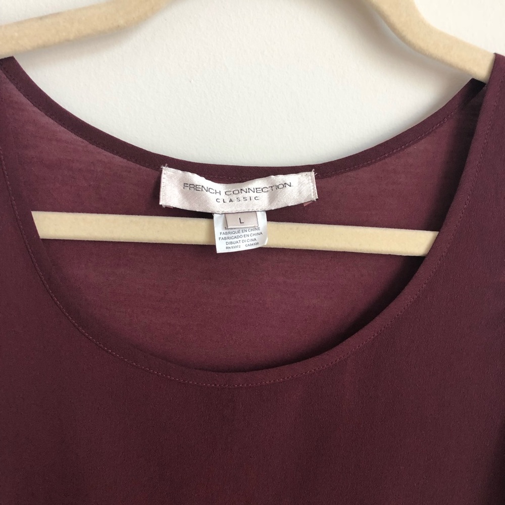 Maroon French Connection Tank Top - Picture 3 of 6